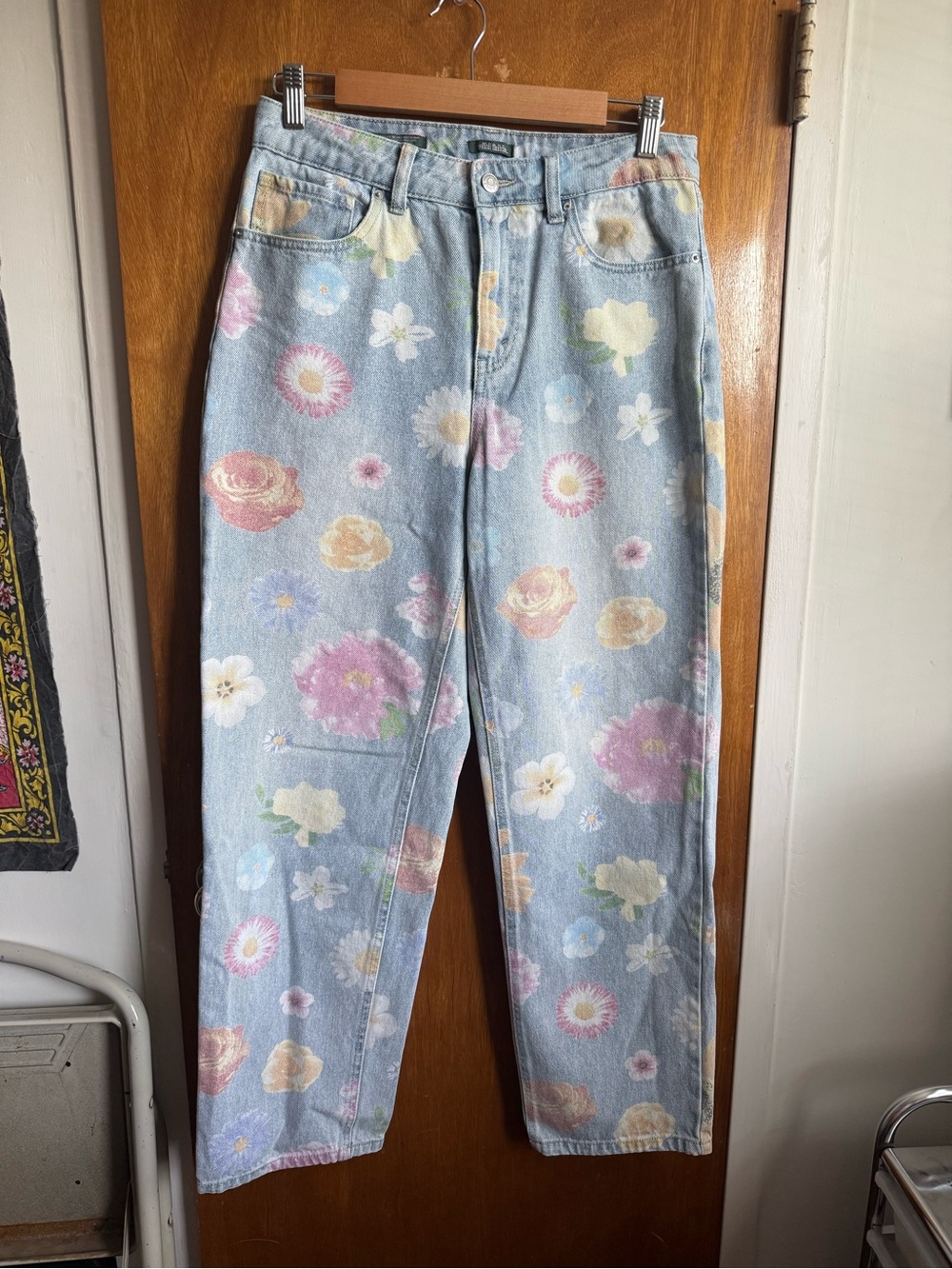 wild fable Pastel Floral Straight-Leg Jeans